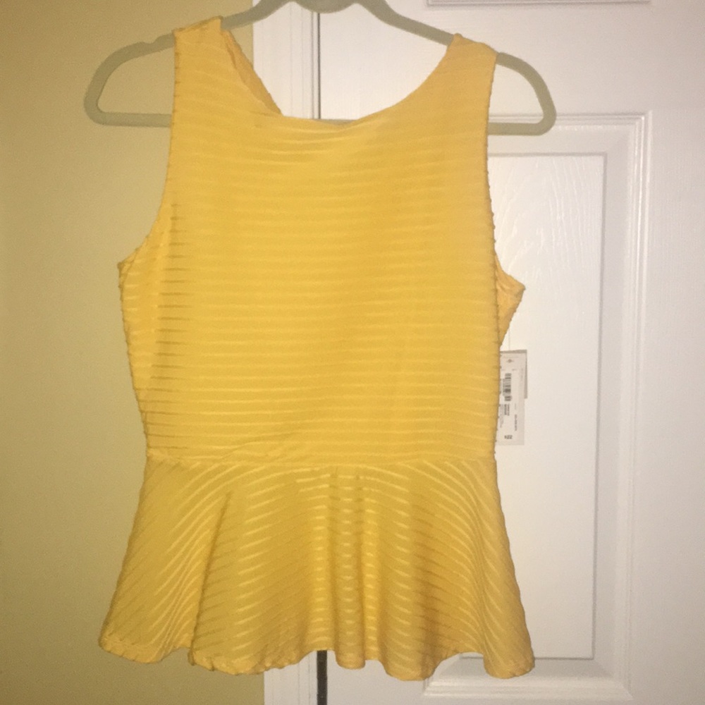 Yellow Peplum Top